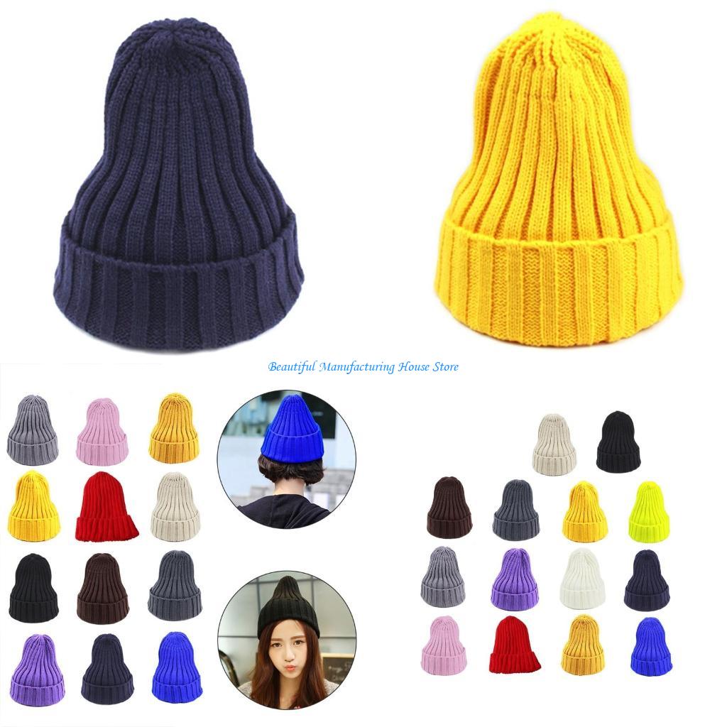 Beanie Cuffed Knit - E56A Berretto a punta lavorato a