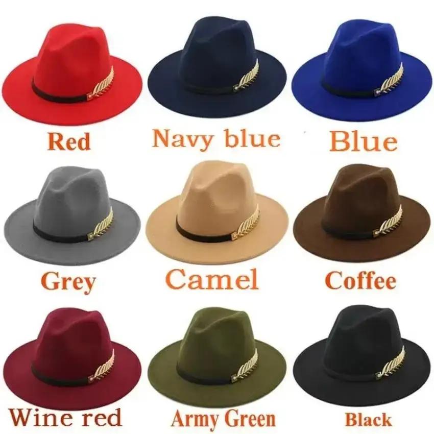 Fedora Hat Wool - Moda semplice Occasioni formali Coppie Cappelli