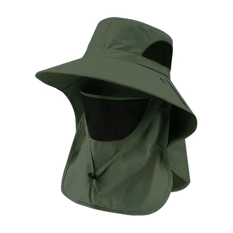 Sun Hat Wide Brim - Cappello da Pesca in Poliestere con