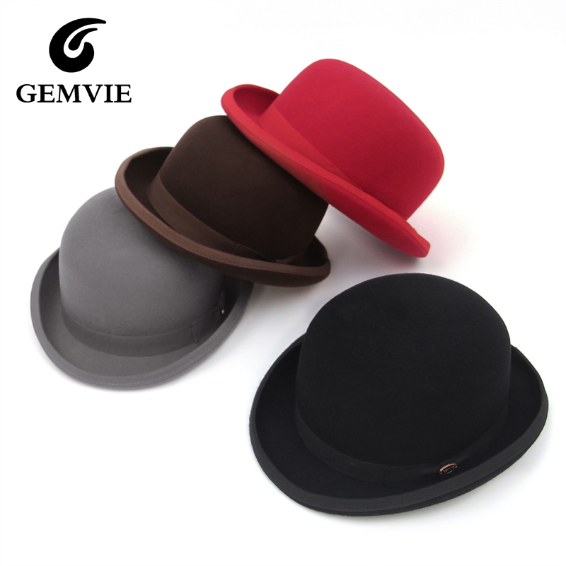 Fedora Hat Wool - GEMVIE Cappello derby in feltro di